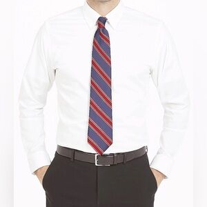 Tommy Hilfiger Repp Stripe Silk Tie – Made in USA